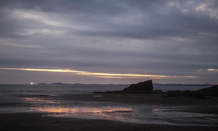 Dusk at Broad Haven Beach